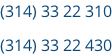 (314) 33 22 310 (314) 33 22 430